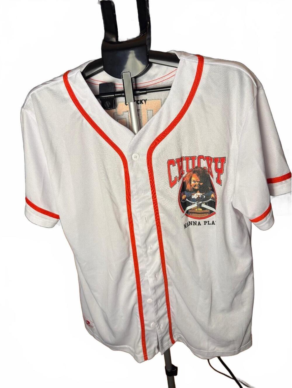 Horror Chucky Good Guys Baseball Jersey Shirt sz XL Chuckie